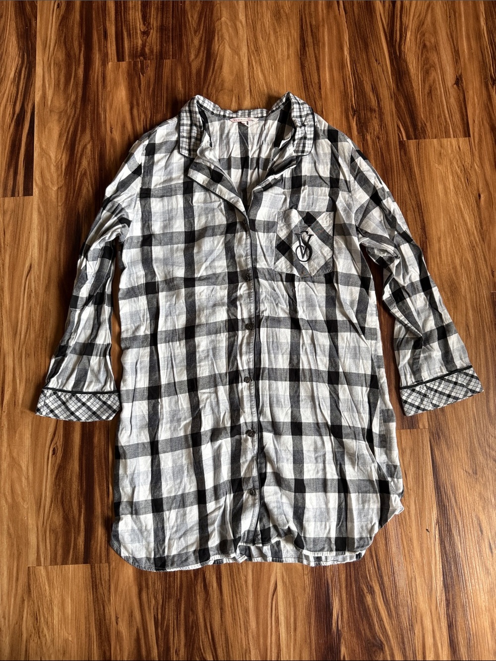 Victoria’s Secret Plaid Button-Up Pajama Dress